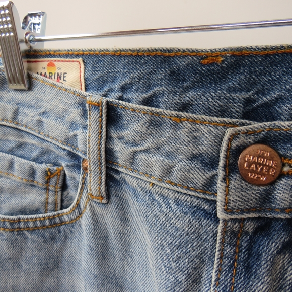 Marine Layer Celine Denim High Rise Jean Skirt Size 8 - Picture 12 of 14